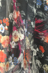 Italian textured silk/cotton voile - chiaroscuro floral