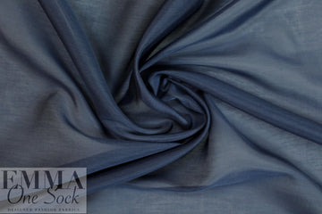 lightweight silk/cotton voile - marine blue 1.875 yds