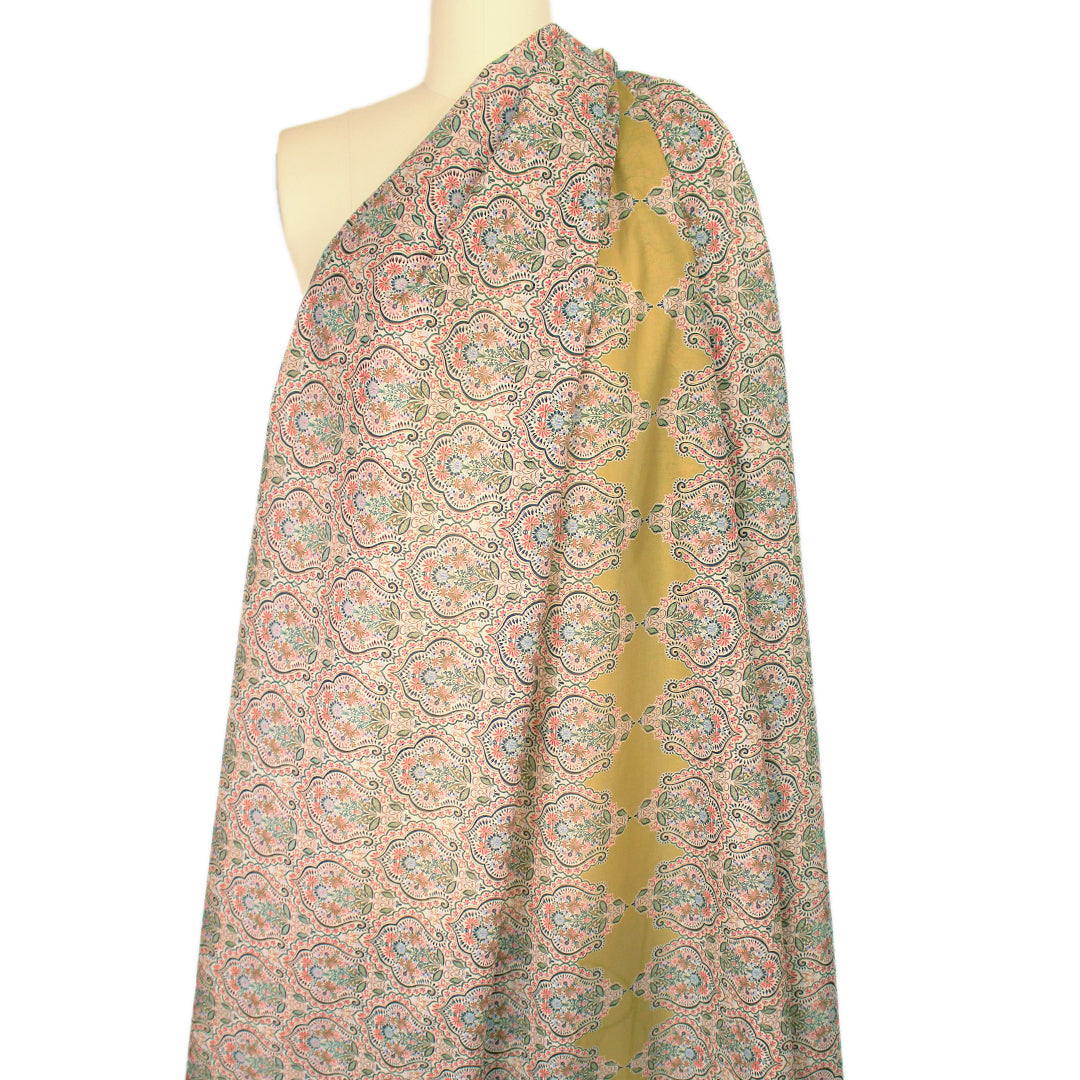 CA designer 'lantern medallion' silk/cotton voile 1.25 yd
