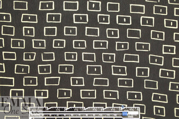 Italian silk/viscose semi-sheer woven - b/w graphic 1.66 yd