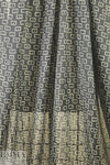 Italian silk/viscose semi-sheer woven - b/w graphic 1.66 yd