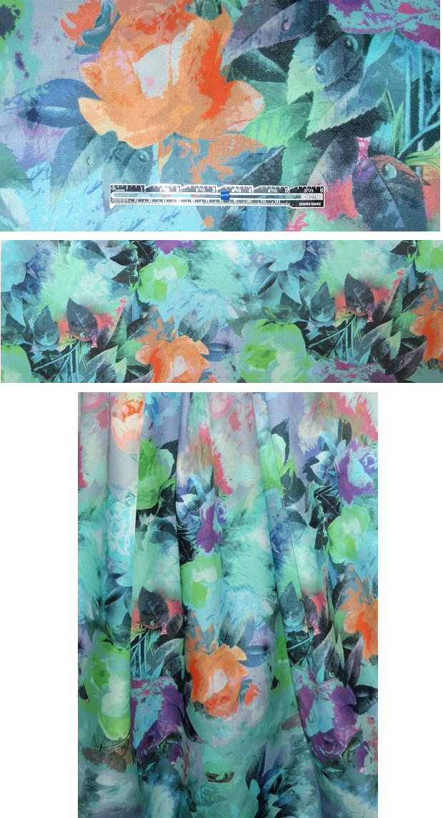 French pretty floral digital cotton/silk woven 1.4 yd