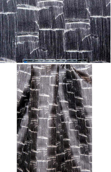 Italian edgy abstract print cotton/silk gazar