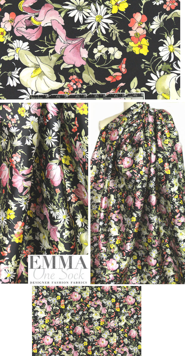 3.1 Phi11ip Lim silk/cotton dress weight twill woven - floral