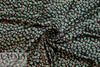 Italian silk crepe de chine - peach/mint little floral