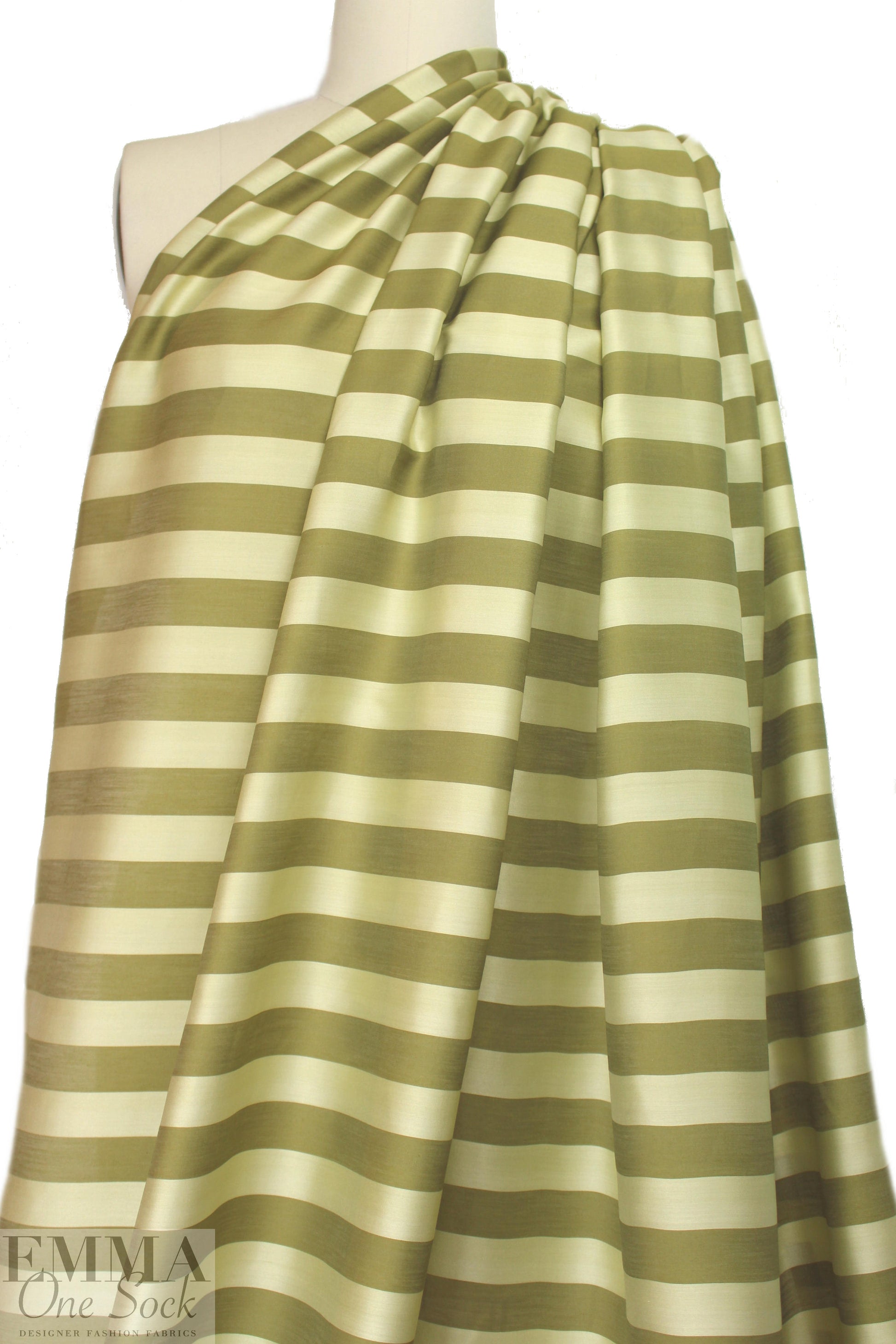 Monique Lhui11er silk/cotton champagne stripe voile