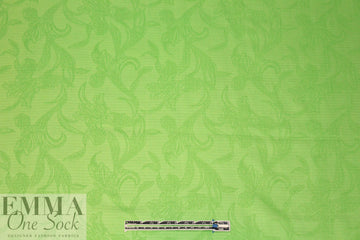 Italian silk/cotton jacquard - lime floral
