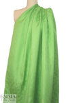 Italian silk/cotton jacquard - lime floral 1 yard