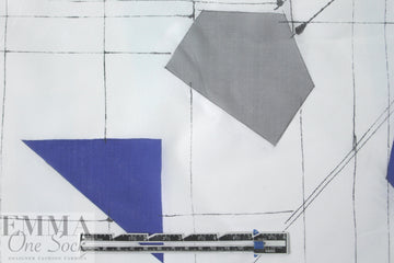 designer edgy geometry special cotton/silk voile woven 1.25 yds