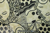 NY designer deco-cubism graphic silk/cotton woven