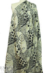 NY designer deco-cubism graphic silk/cotton woven