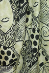 NY designer deco-cubism graphic silk/cotton woven
