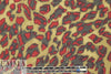 Italian red/tan/gray animal print silk/cotton voile