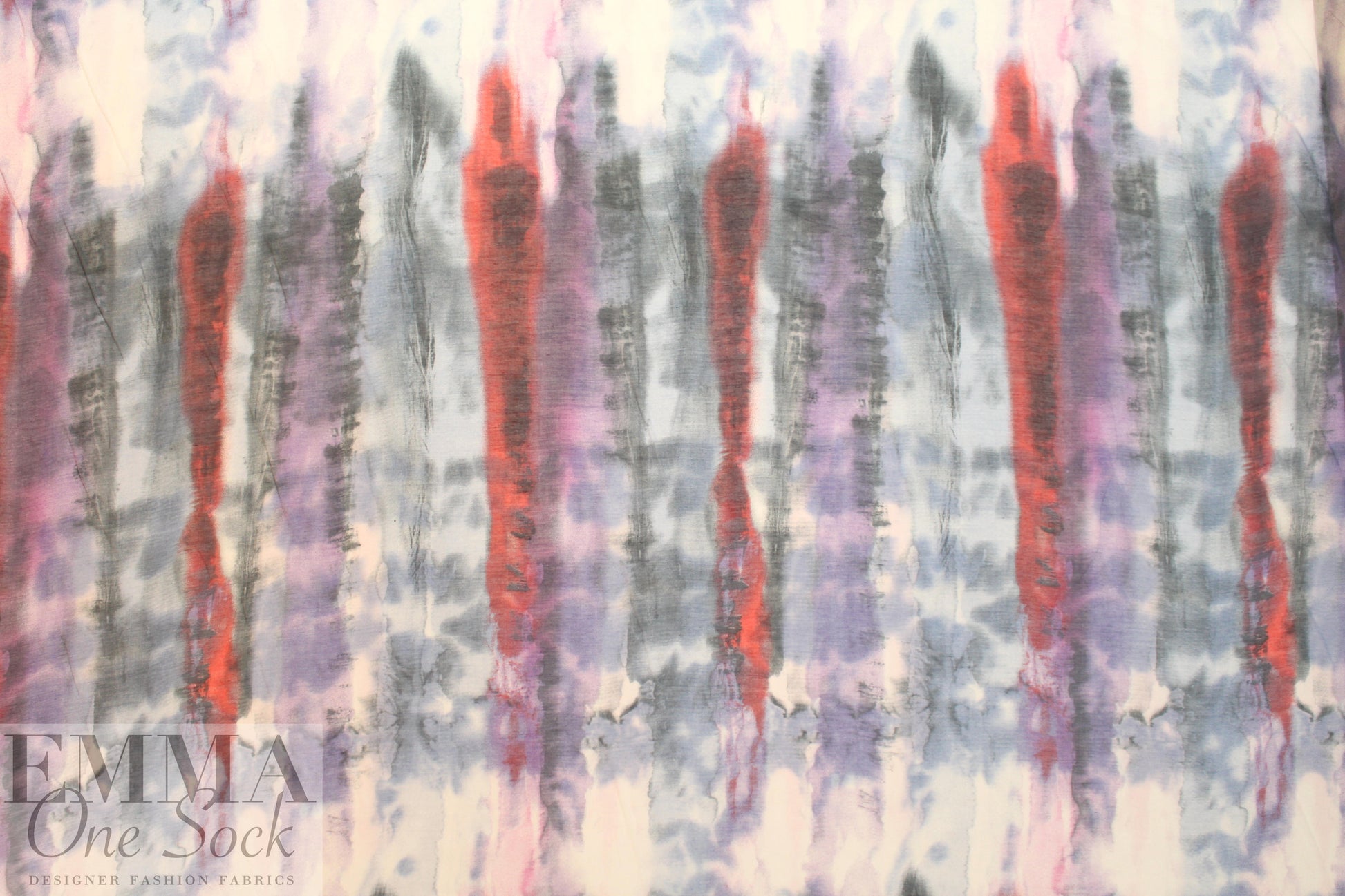 Italian tie dye abstract cotton/silk voile