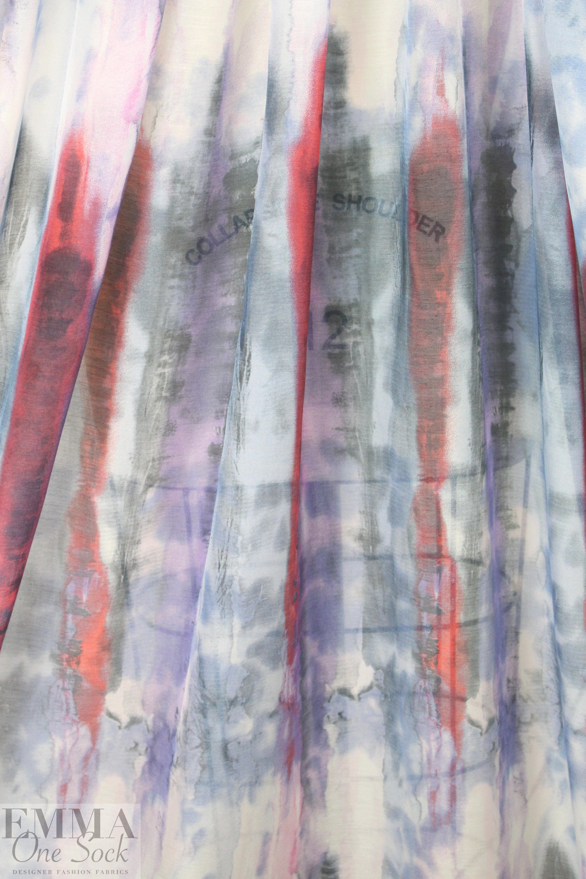 Italian tie dye abstract cotton/silk voile