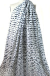 CA designer black/white inky graphic silk/cotton voile