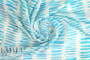 CA designer turquoise dash silk/cotton voile