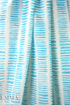 CA designer turquoise dash silk/cotton voile 1.25 yds