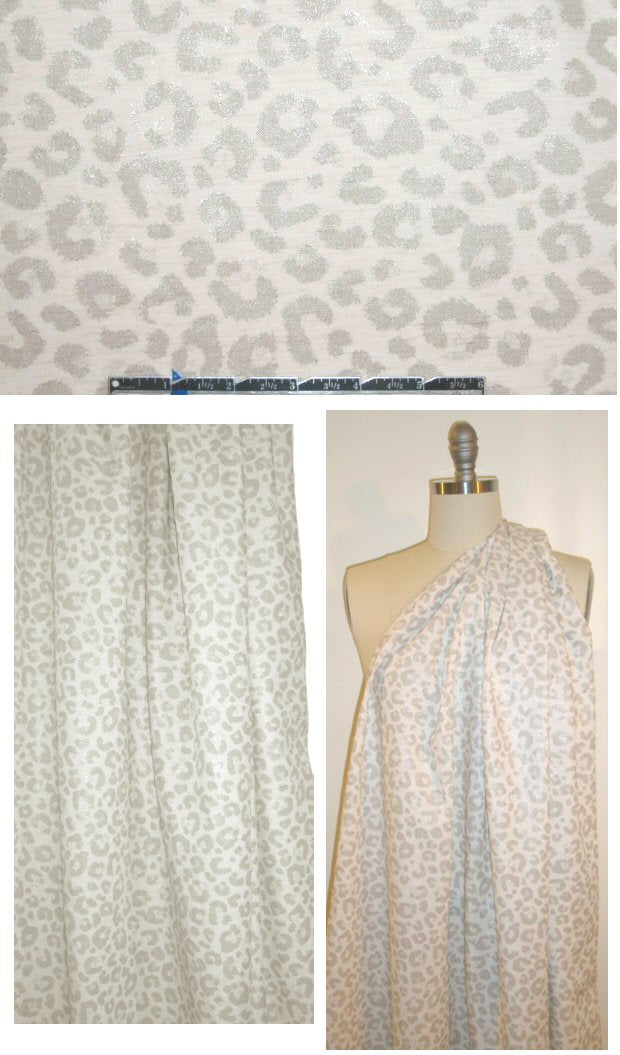 Sun0 silk/cotton cheetah sparkle 'slubbed' woven
