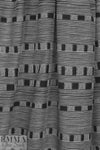 NY designer black/white linear graphic silk/cotton voile