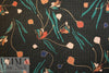 NY designer windowpane silk weave - stylized flowers 2 yds