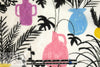 Whit 'vase collection' silk/cotton voile