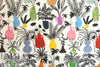 Whit 'vase collection' silk/cotton voile 2 yd