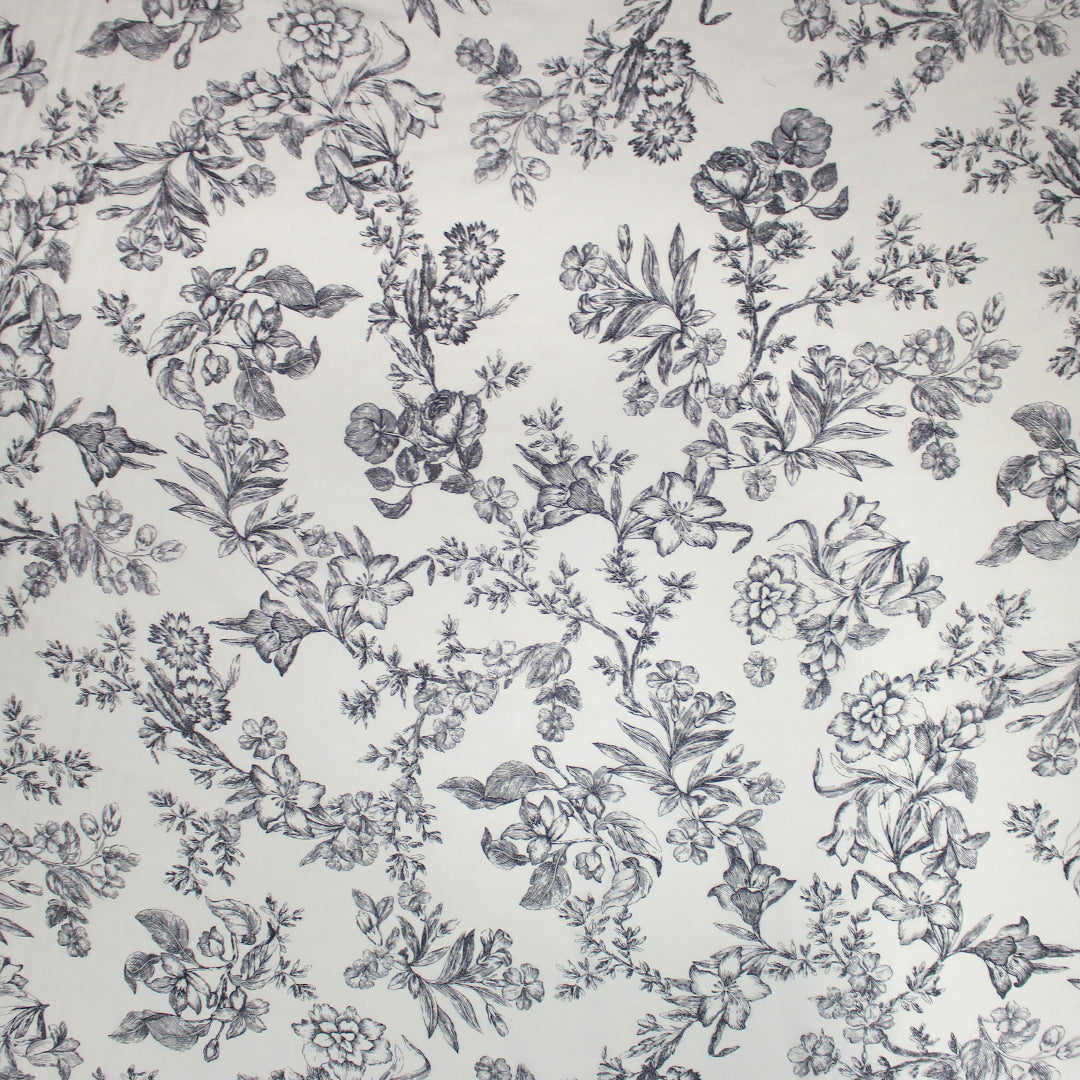 Italian 'wispy floral' vintage look silk/cotton woven .875 yds