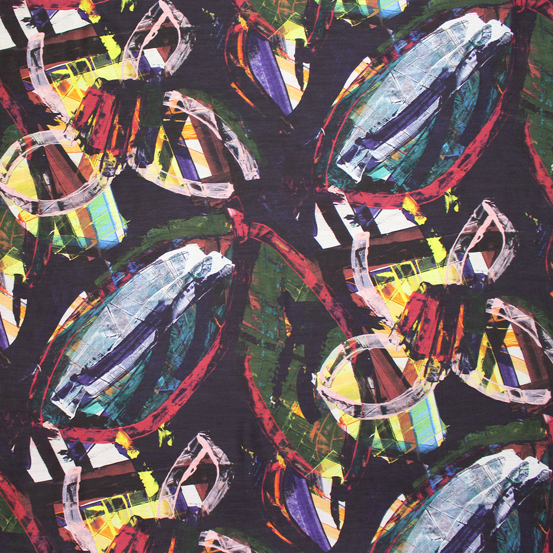 Italian 'floral theory' cotton/silk woven