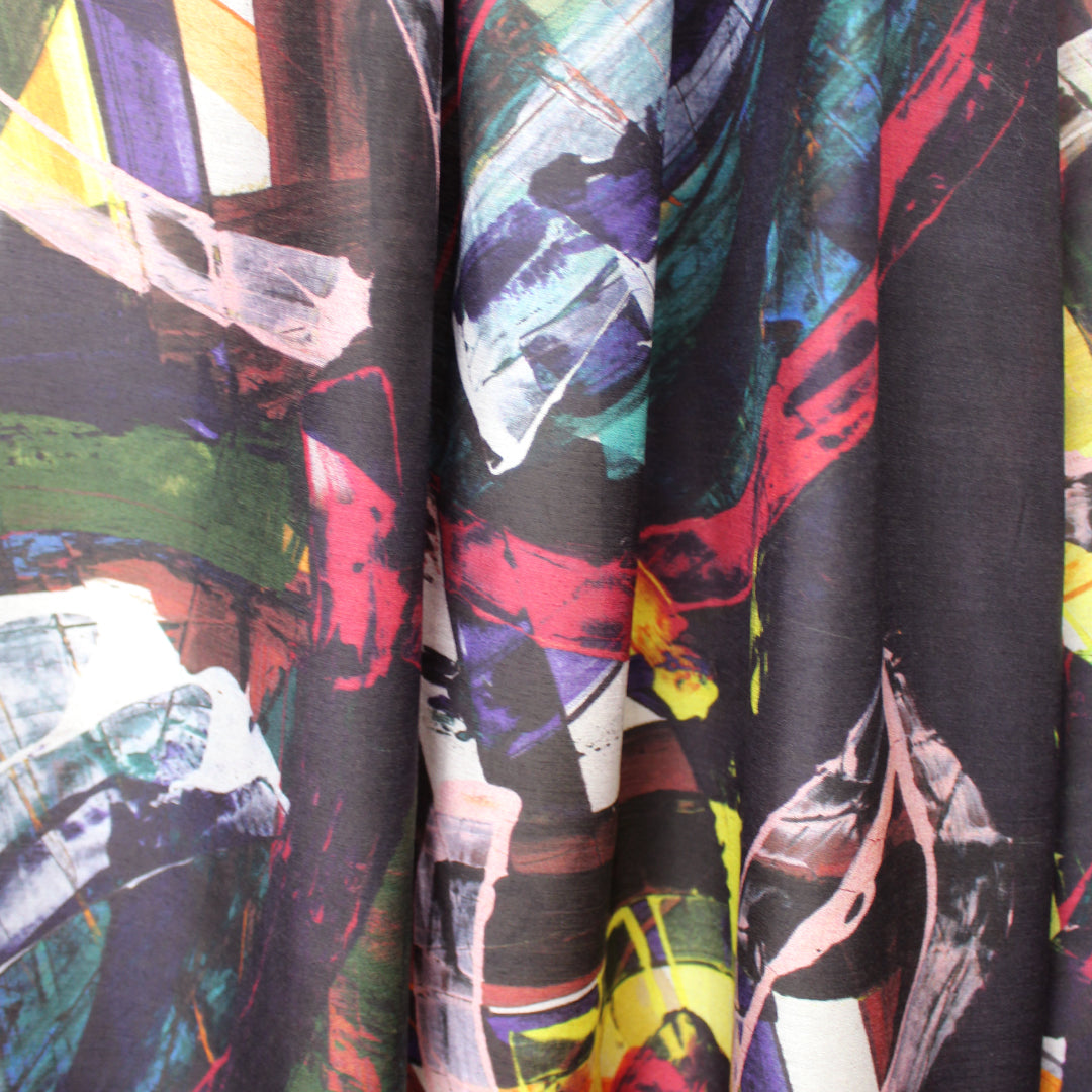 Italian 'floral theory' cotton/silk woven .75 yds