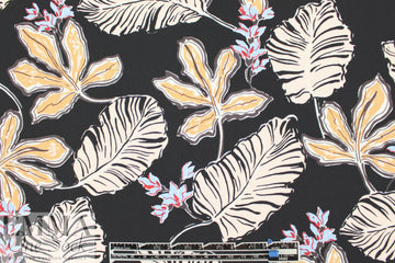 3.1 Phi11ip Lim tropics silk crepe - black/peach 1 yard
