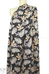 3.1 Phi11ip Lim tropics silk crepe - black/peach 1.66 yd