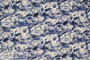 Italian designer brushstrokes and blooms stretch silk crepe 1.375 yd