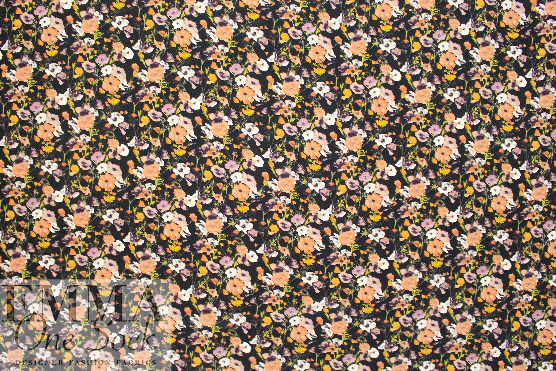 NY designer dreamy floral silk crepe woven 1.66 yd