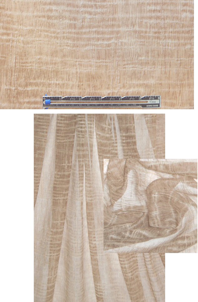Burning T0rch woodgrain design crinkle silk chiffon .75 yds