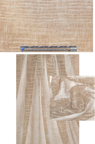 Burning T0rch woodgrain design crinkle silk chiffon .75 yds