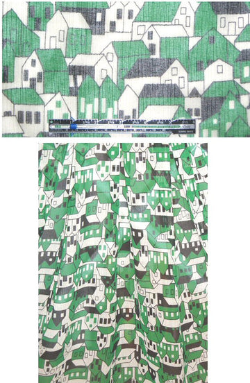 C0rey Lynn 'green house' silk crinkle chiffon 2.125 yds