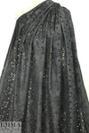 famous designer silk/cotton eyelet voile - black