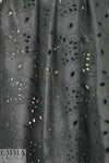 famous designer silk/cotton eyelet voile - black 2 yds
