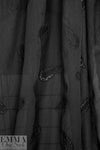 NY designer silk/cotton emb. eyelet voile - black 1 yard