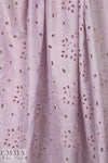 NY designer silk/cotton eyelet voile - lilac pink 1.80 yds