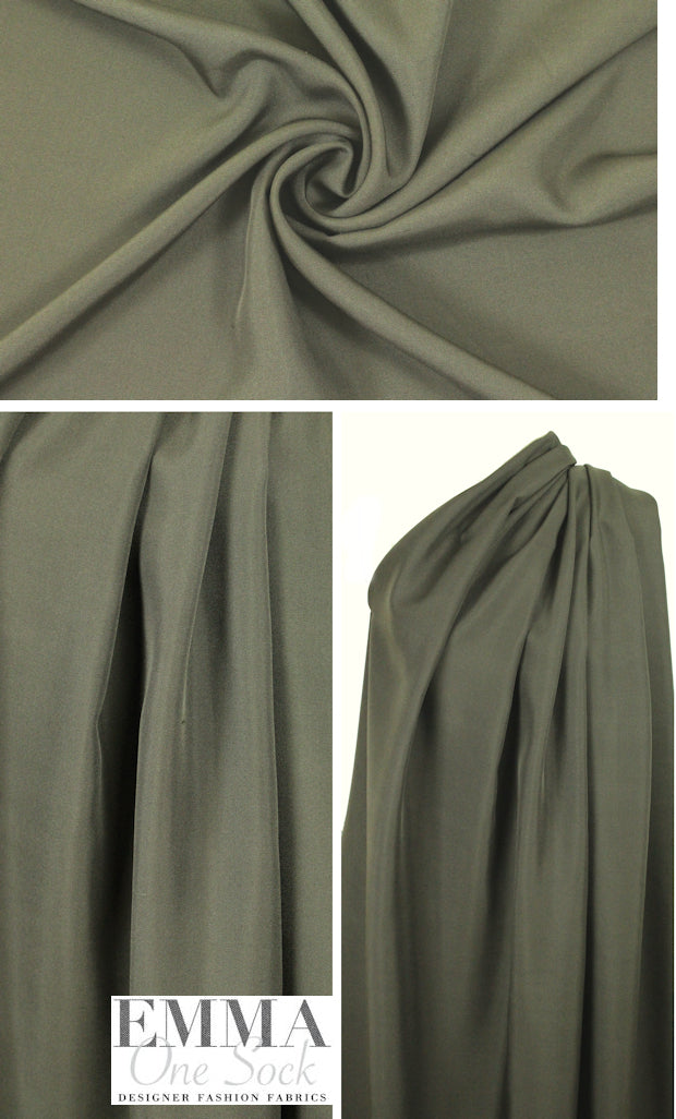 He1mut Lang loden green silk faille