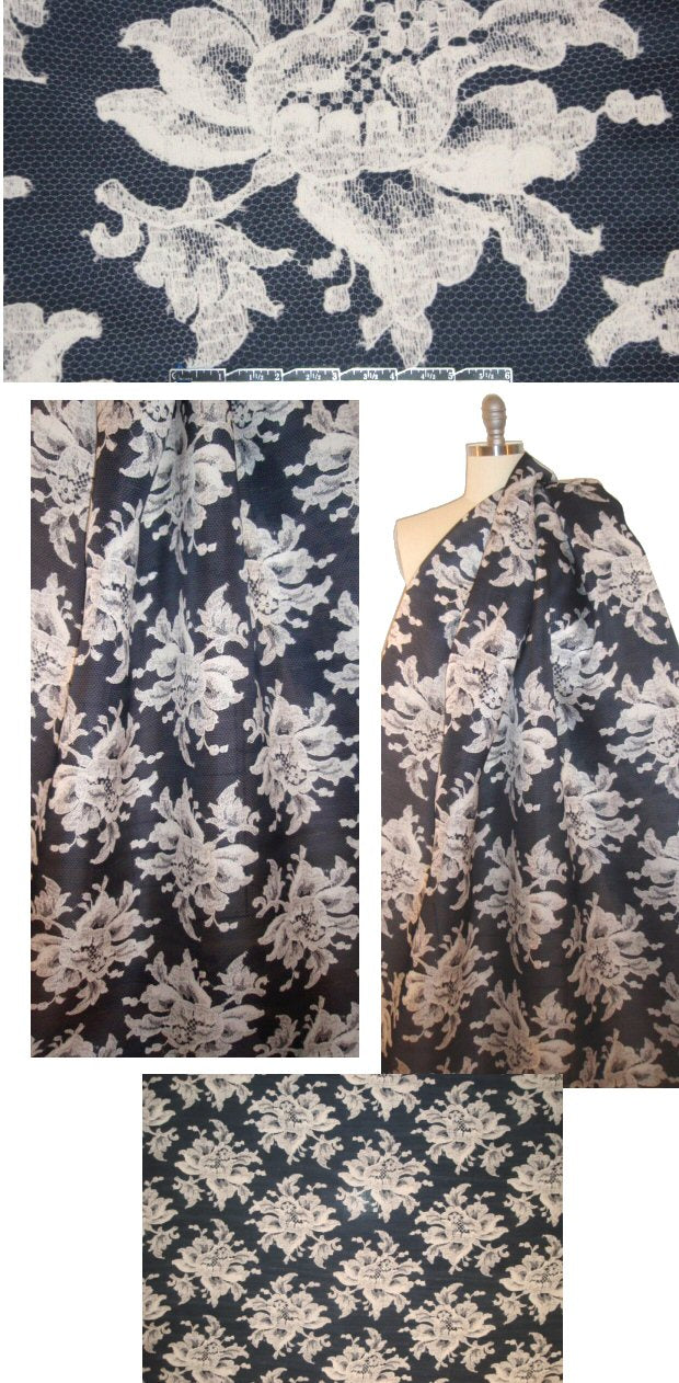 Car0lina H. all silk gazar - lacey flowers