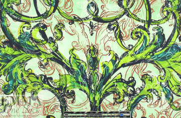 Monique Lhui11er printed silk gazar - 'garland scroll' 2.5 yd