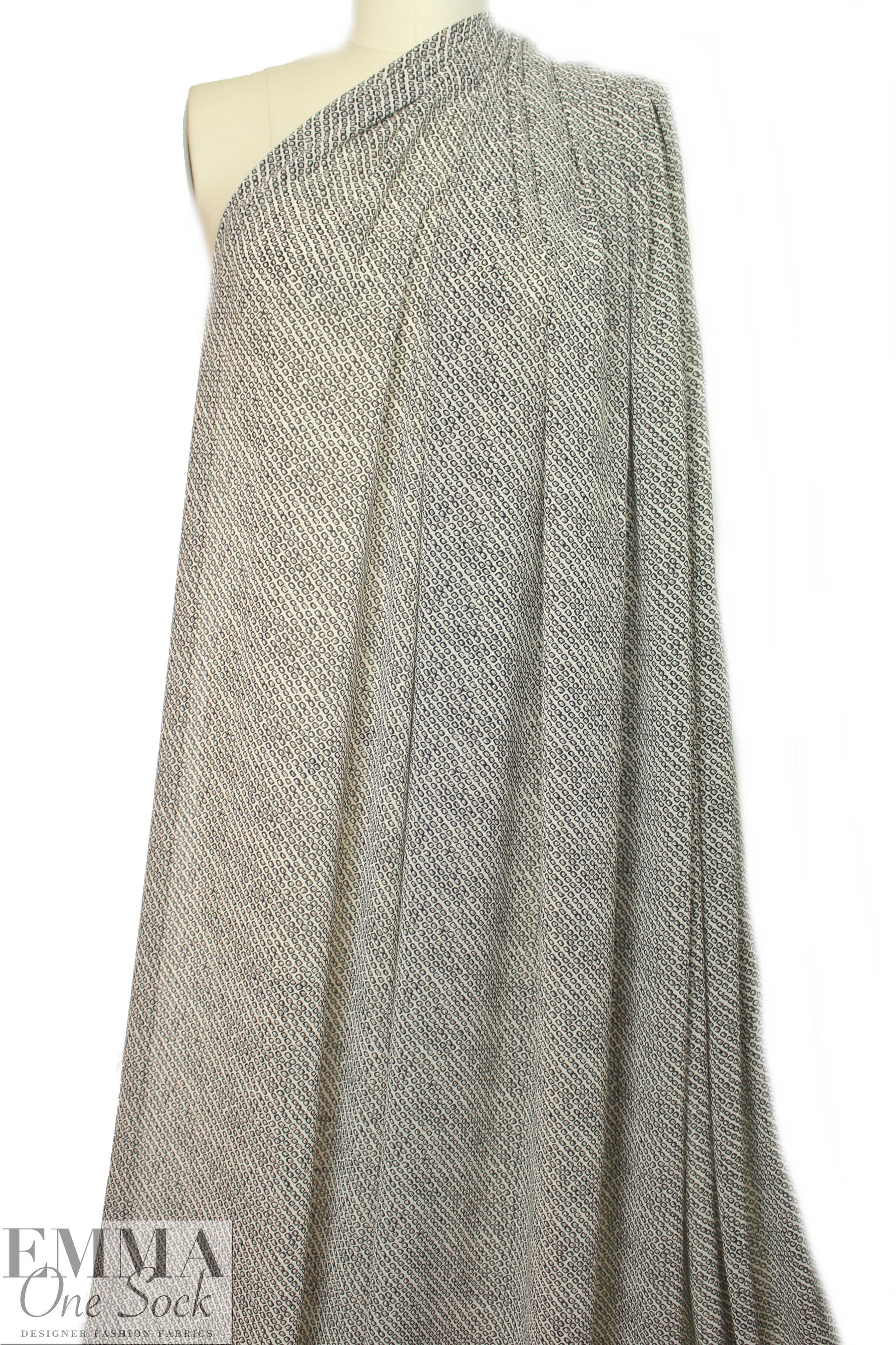 NY designer black/alabaster little graphic georgette