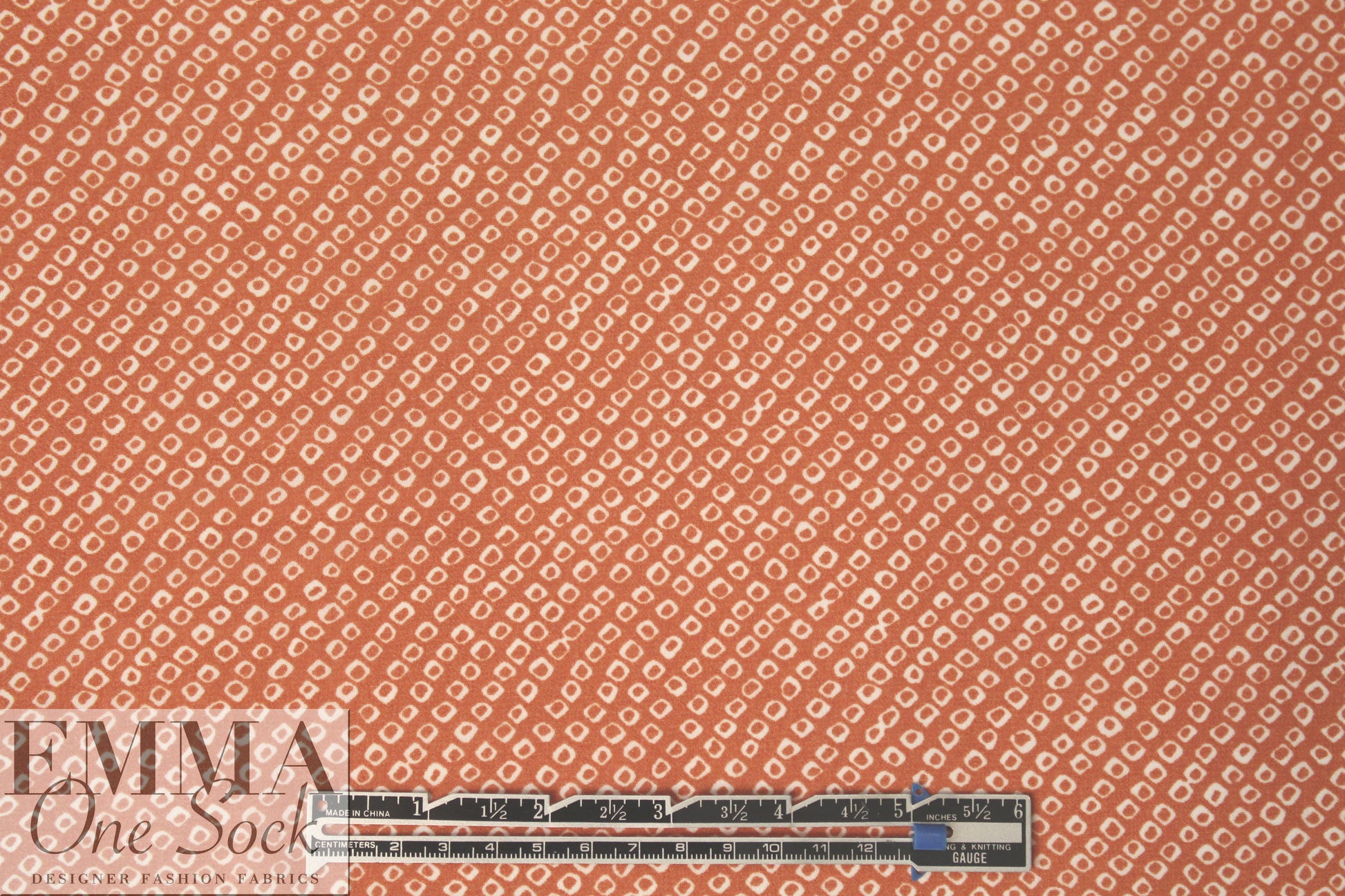 NY designer cinnamon/ivory little graphic georgette 1.375 yds