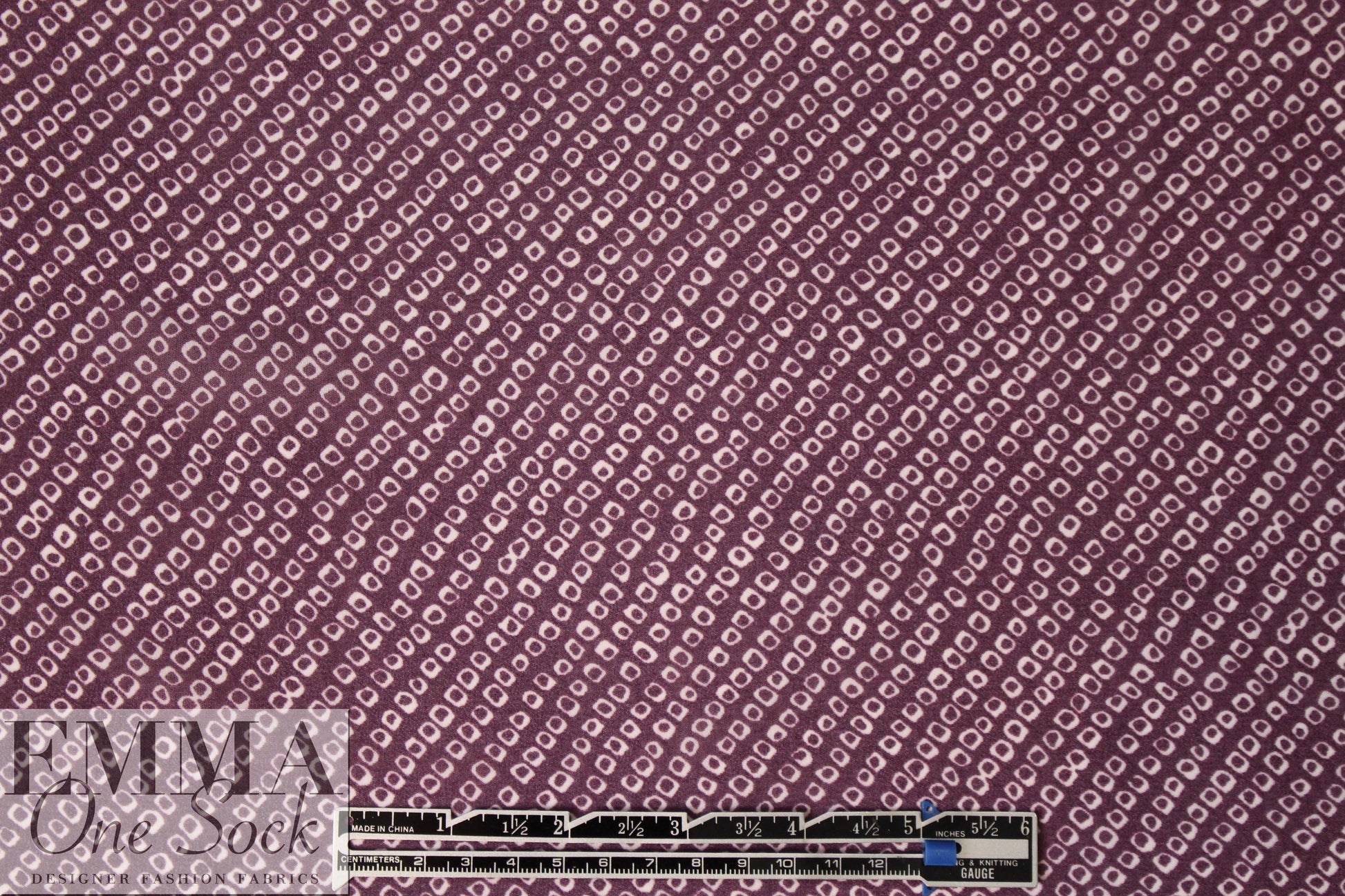 NY designer violet/ivory little graphic georgette