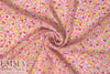 NY designer cherry, heart and flower silk georgette