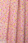 NY designer cherry, heart and flower silk georgette