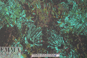 Italian 'nocturnal layers' abstract silk georgette 1.5 yd